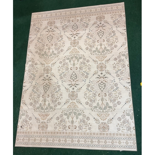 66 - WYATT AND ASH BEIGE PATTERNED RUG - APPROX 160.CM X 225.CM