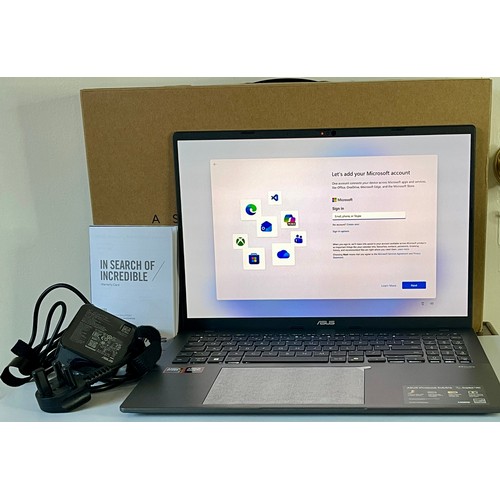 62 - ASUS VIVOBOOK S16 (M3607K) LAPTOP, BOX, CHARGER & MANUALS - SPEC:  WIN 11 HOME; CPU- AMD Ryzen AI 7 ... 