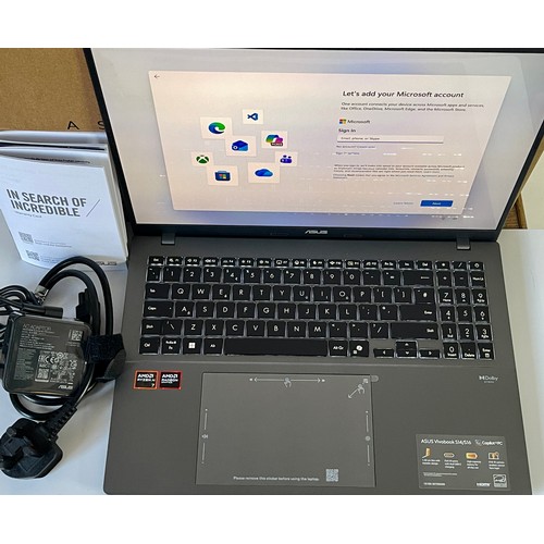 62 - ASUS VIVOBOOK S16 (M3607K) LAPTOP, BOX, CHARGER & MANUALS - SPEC:  WIN 11 HOME; CPU- AMD Ryzen AI 7 ... 