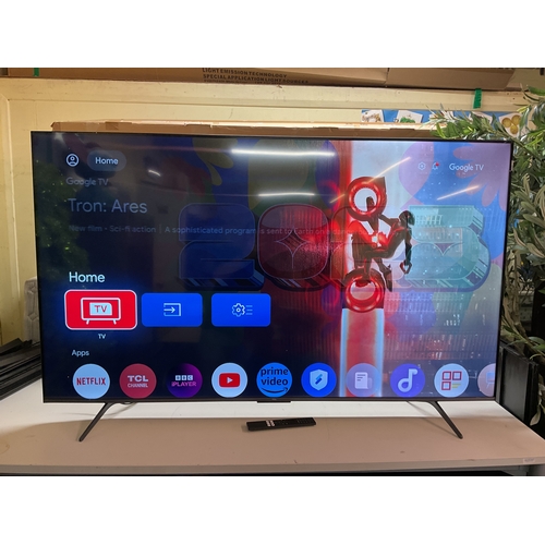 76 - BOXED TLC 65” QLED 4K SMART TV WITH R/C AND STAND, 144hz REFRESH RATE FOR GAMING - 65P8K-UKXB