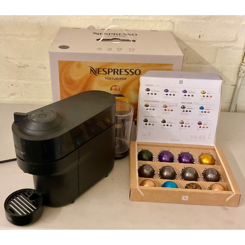 92 - BOXED NESPRESSO VERTUO POP POD COFFEE MACHINE WITH COMPLEMENTARY PODS