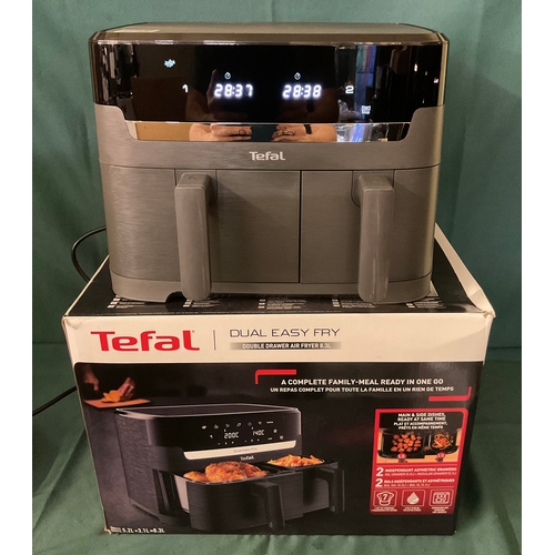 105 - BOXED TEFAL 8.3L DUAL EASY FRY DIGITAL AIR FRYER - CLEAN CONDITION THROUGHOUT