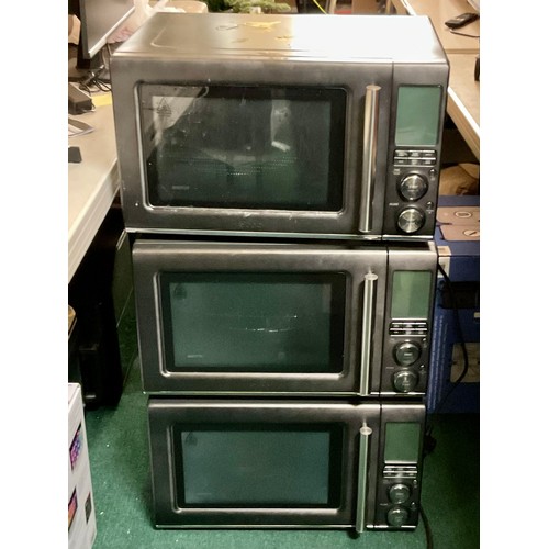 98A - 3X SAGE THE COMBI WAVE 3 IN 1 MICROWAVES, AIRFRYER AND CONVECTION OVENS IN BLACK STAINLESS STEEL - 2... 