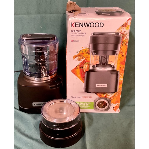 115 - BOXED KENWOOD DUO PREP 2 IN 1 CHOPPER AND GRINDER WITH HIGH SPEED METAL GRINDER