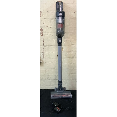 185 - BLACK AND DECKER POWERSERIES+ STICK VACUUM CLEANER WITH BATTERY CHARGER