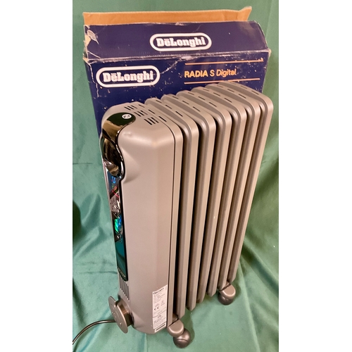 197 - BOXED DELONGHI RADIA S DIGITAL OIL FILLED RADIATOR IN GREY