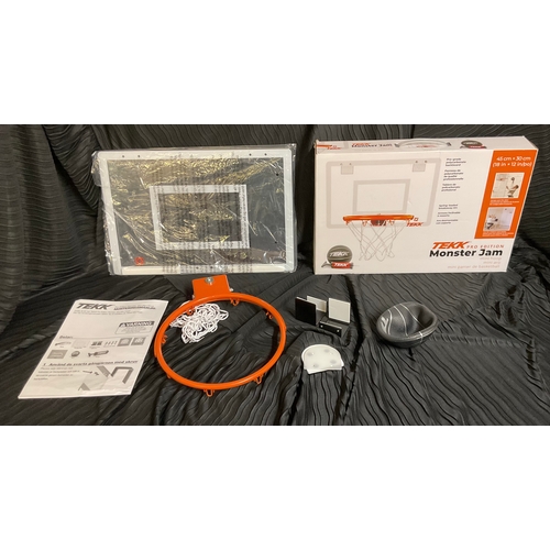214 - BOXED TEKK MONSTERJAM DOOR HANGING BASKETBALL HOOP