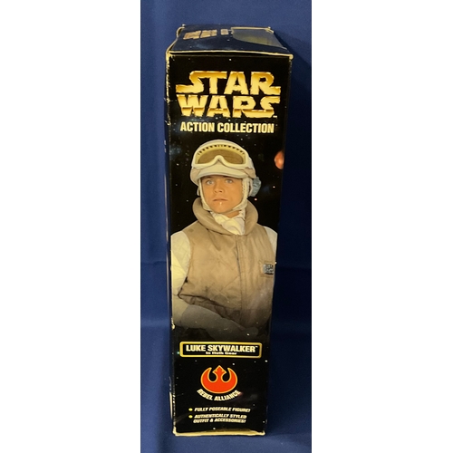 266 - BOXED 1997 KENNER LUKE SKYWALKER IN HOTH GEAR STAR WARS ACTION COLLECTION FIGURINE 27917/27915 ASST
