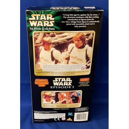 267 - BOXED 1998 HASBRO STAR WARS THE POWER OF THR FORCE LUKE SKYWALKER WITH DIANOGA TENTACLE FIGURINE 571... 