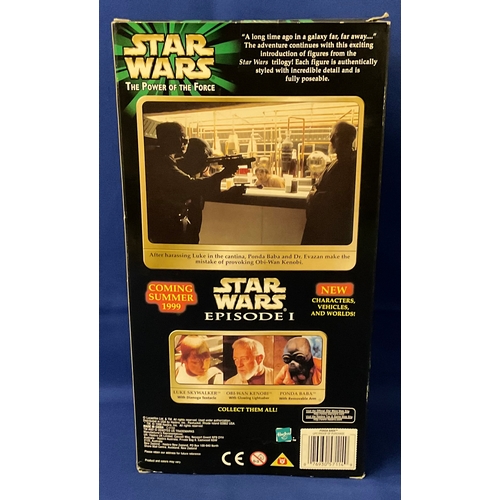 281 - BOXED HASBRO 57114/57111 ASST PONDA BABA STAR WARS THE POWER OF THE FORCE FIGURINE
