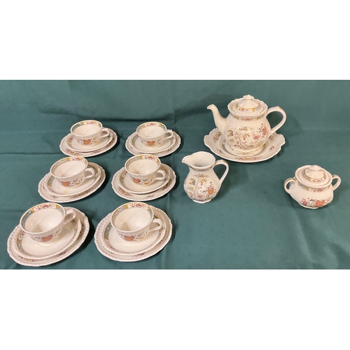 447 - ADAMS WEDGWOOD GROUP ENGLISH IRONSTONE TEA SET THE JEDDO COLLECTION - APPROX X22 PIECES, INCLUDING C... 