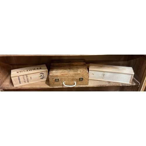 453 - 3 VINTAGE WINE BOXES