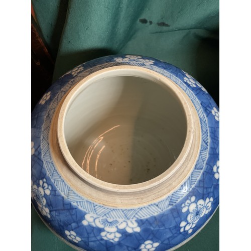 353 - A PAIR OF CHINESE BLUE AND WHITE PORCELAIN GINGER JARS OF STOUT OVOID FORM, FEATURING ALTERNATE PANE... 