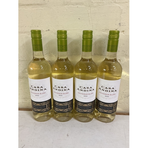 22 - 4 BOTTLES OF CASA ANDINA SAUVIGNON BLANC 2024 - 75CL