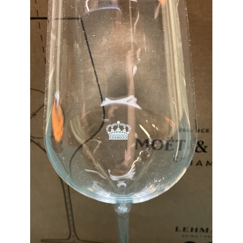 23 - BOXED SET OF 6 MOËT AND CHANDON CHAMPAGNE GLASSES