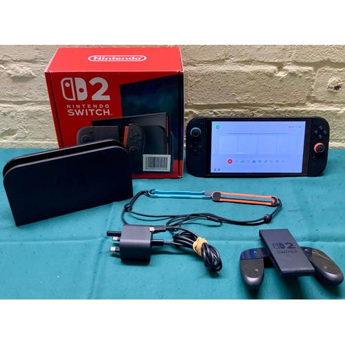 31 - BOXED NINTENDO SWITCH 2 256GB WITH CHARGING CABLE, SWITCH 2 DOCK, JOY CON STRAPS, HDMI CABLE, JOY CO... 