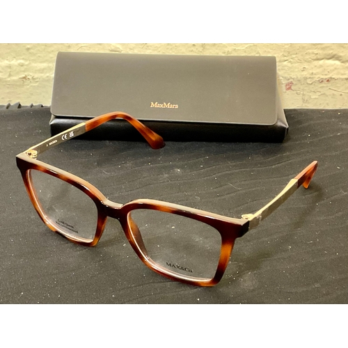 34 - PAIR OF MAX MARA SPECTACLE FRAMES IN TORTOISE SHELL EFFECT -MO5189