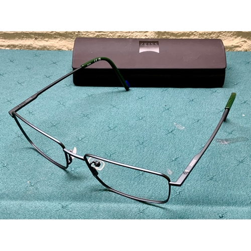 38 - PAIR OF ZEISS “TITANIUM” SPECTACLE FRAMES IN GREEN - ZS24145 WITH CASE