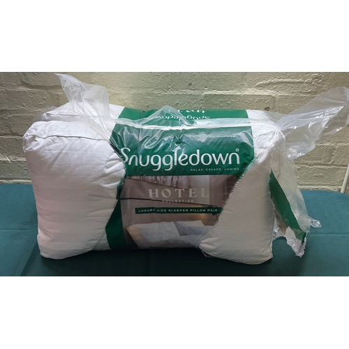 45 - A PACKAGED SET OF 2 SNUGGLEDOWN LUXURY SIDE SLEEPER PILLOWS
