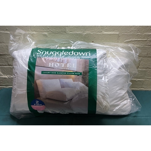 46 - A PACKAGED SET OF 2 SNUGGLEDOWN LUXURY SIDE SLEEPER PILLOWS