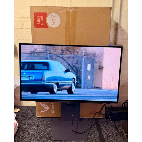 52 - BOXED LG ULTRA GEAR 27” OLED GX7 240HZ GAMING MONITOR WITH 0.03MS LATENCY - COMES WITH POWER CABLE, ... 