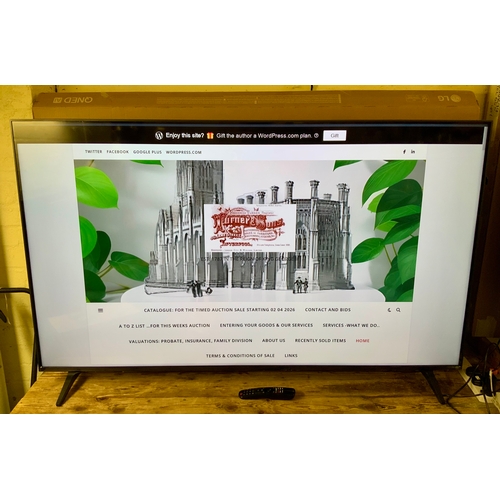 54 - BOXED LG 65” 4K UHD QNED AI SMART TV WITH A7 PROCESSOR, TABLETOP STAND AND R/C - 65QNED70A6A
