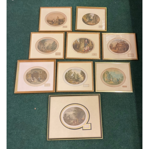 288 - X9 ABRAHAM LE BLOND ASSORTED COLOUR PRINTS INCLUDING, MAY DAY, THE BURNING GLASS, PLEASE REMEMBER TH... 