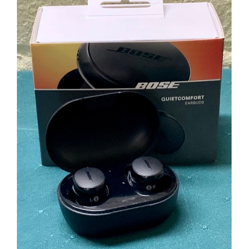 13 - BOXED BOSE NOISE CANCELLING QUIETC0MFORT BLUETOOTH EARBUDS IN CHARGING CASE