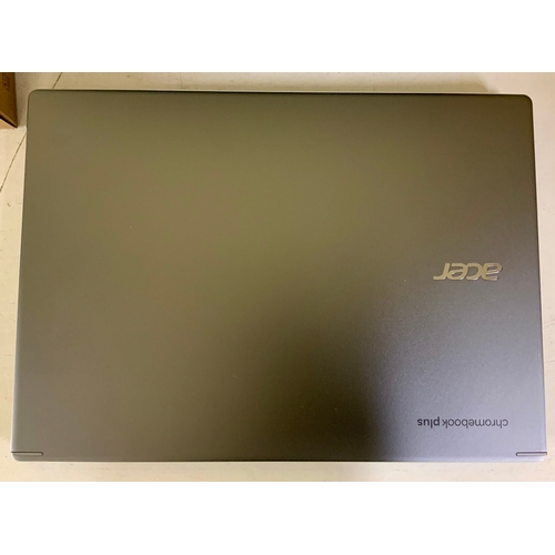 14 - BOXED 14” HP CHROMEBOOK PLUS 514 LAPTOP WITH CHARGING CABLE. SPECS: INTEL I5 CPU, INTEL IRISXE GRAPH... 