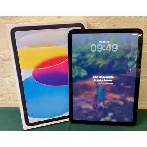 8 - BOXED APPLE IPAD A16 WIFI 128GB IN BLUE