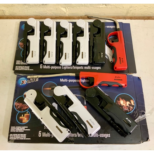 27 - BOXED SET OF 6 X-LITE MULTIPURPOSE LIGHTERS TOGETHER WITH A BOXED SET OF 4 X - LITE LIGHTERS (10 IN ... 
