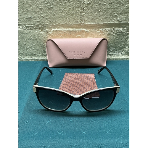 48 - PAIR OF TED BAKER SUNGLASSES WITH CASE AND LENS CLOTH -  TWS230