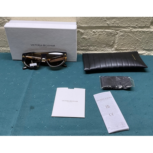 51 - BOXED PAIR OF VICTORIA BECKHAM EYEWEAR THICK FRAMED SUNGLASSES WITH CARRY CASE - VB676S