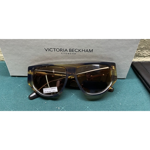 51 - BOXED PAIR OF VICTORIA BECKHAM EYEWEAR THICK FRAMED SUNGLASSES WITH CARRY CASE - VB676S