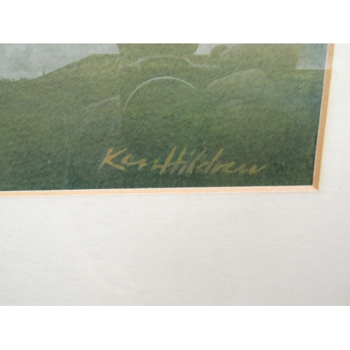 9103 - KEN HILDREW (XX) A framed and glazed watercolour landscape study. Signed bottom right. Image size 52... 