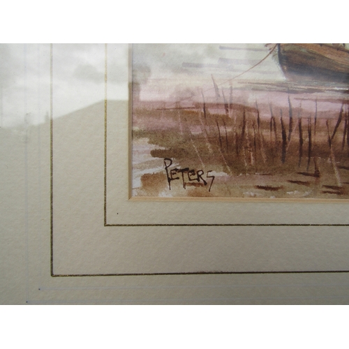 9083 - PETERS (XX) - A framed and glazed watercolour, The Hamble River. Signed bottom left. Image size 34cm... 