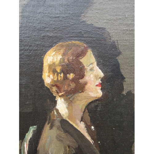 9151 - SIR JOHN LAVERY RA. (1856-1941) A 1920's oil on canvas laid to board, figural studies of 'Mrs Philli... 