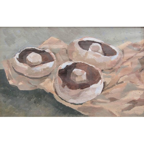 9173 - JILL JACKSON (b.1935 - Norfolk & Norwich Art Circle) A framed and glazed acrylic on paper, 'Mushroom... 