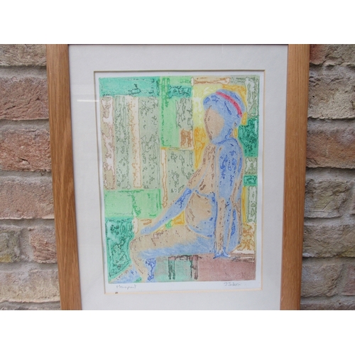 9183 - JILL JACKSON (b.1935 - Norfolk & Norwich Art Circle) Three framed and glazed monoprints depicting nu... 