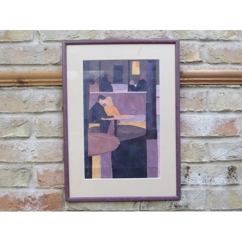 9189 - JILL JACKSON (b.1935 - Norfolk & Norwich Art Circle) Two framed and glazed collages, 'Conversation P... 