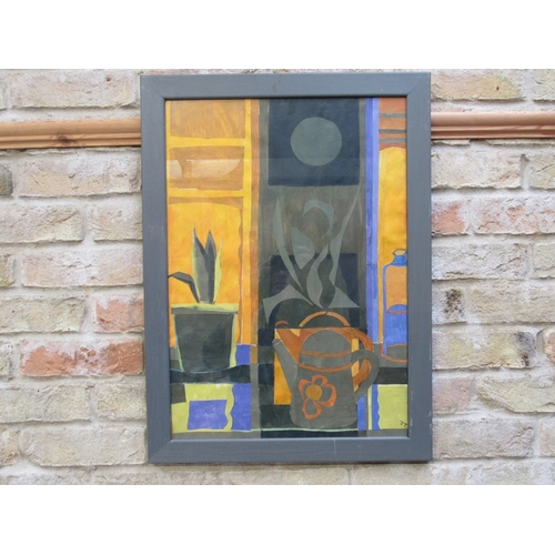 9190 - JILL JACKSON (b.1935 - Norfolk & Norwich Art Circle) Two framed and glazed collages, 'The Windowsill... 