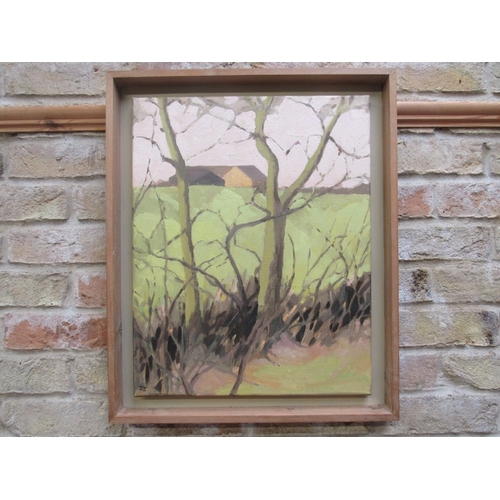 9197 - JILL JACKSON (b.1935 - Norfolk & Norwich Art Circle) Two oils on canvas, 'Winter Tracery' and the ot... 