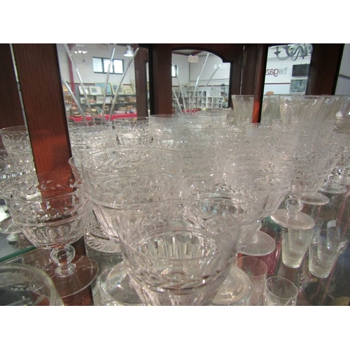 1004 - A collection of Stuart cut glass crystal glasses