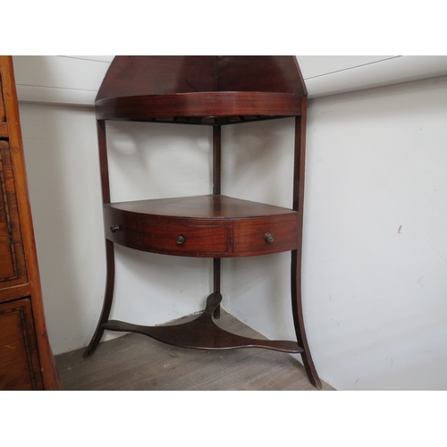 1011 - A George III mahogany gentleman's corner washstand   (R) £40