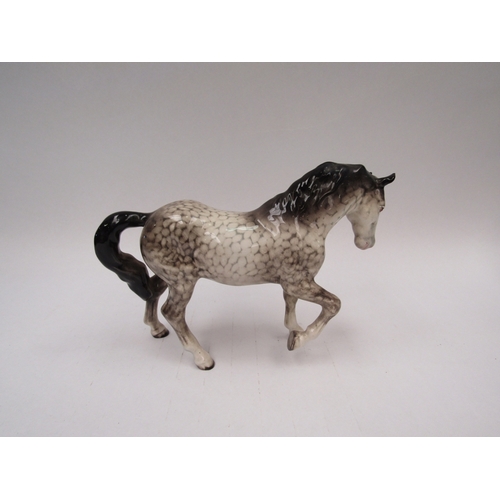 1442A - A Beswick Jogging Mare in Rocking horse grey gloss, model no. 588