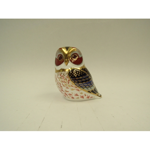 1448 - A Royal Crown Derby Tawny Owl paperweight commemorating 21 years of Royal Crown Derby paperweights, ... 