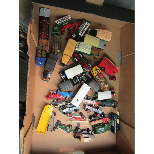 1064 - A collection of eighteen Matchbox lorries and thirteen Llado models