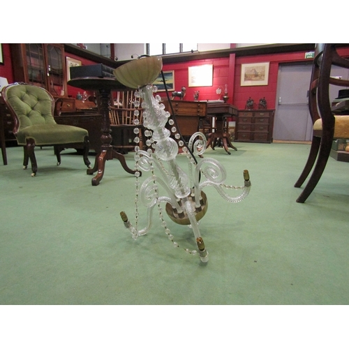 468 - A four branch twisted glass chandelier    (R)  £50