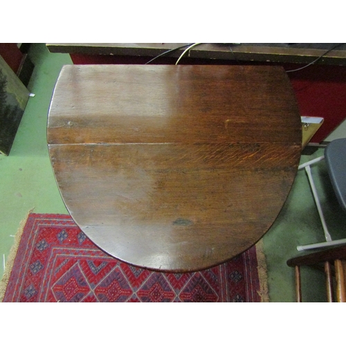 184 - A circa 1800 oval top drop leaf table with end drawer on turned supports joined by stretchers, appro... 