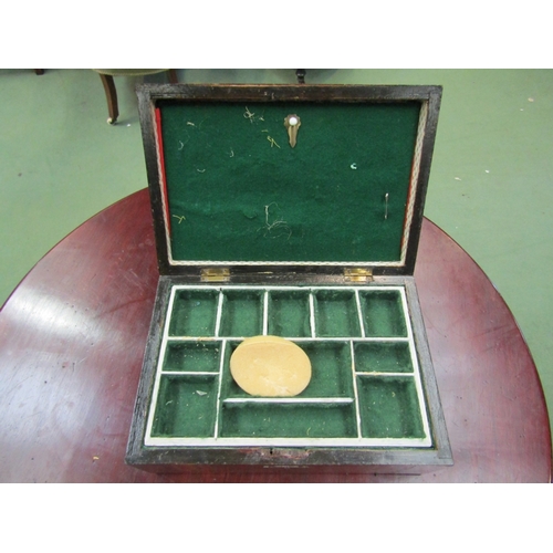 105 - An Edwardian sewing box with parquetry detail